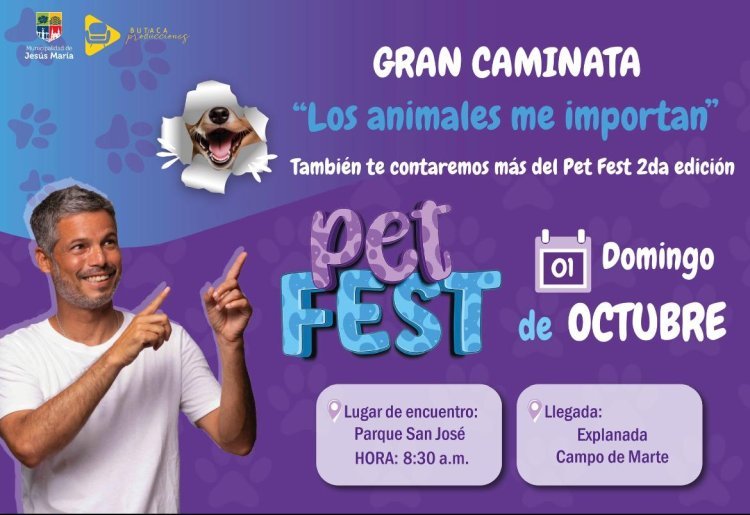 Mes de la mascota: Participa de la caminata petfriendly “Los Animales Me Importan” totalmente gratis